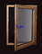 Heat Insulati 70m Wood Aluminum Windows 6063 -T5 With Double Glass On